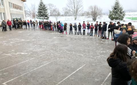 Tous ensemble contre la pauvreté ou une chaîne de solidarité grandeur nature !